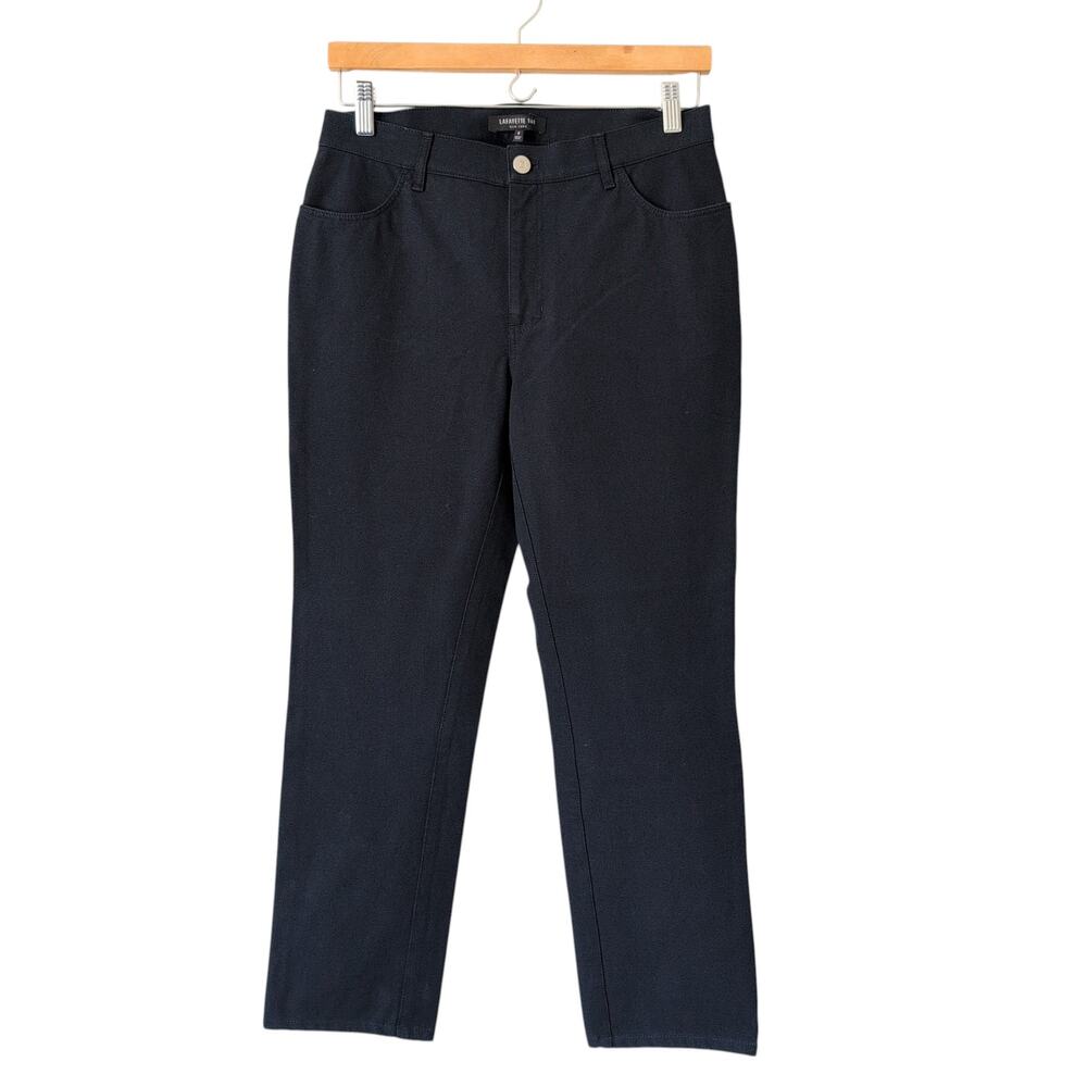 Lafayette 148 New York Navy Blue Trouser Pants - Size 6 Classic Quiet Luxury